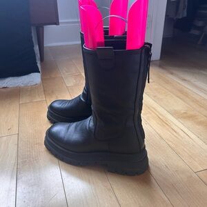 Black Chunky Sole Boots